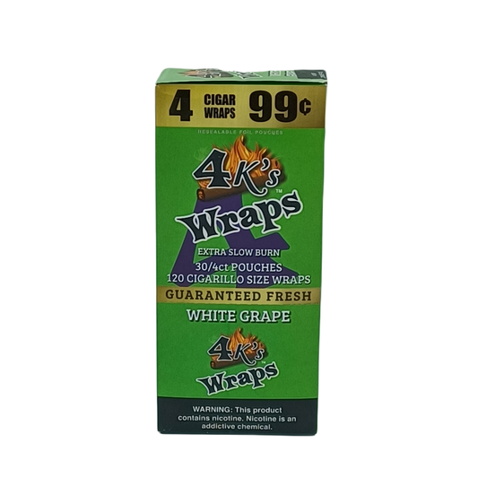 4K's Wraps White Grape 4/.99c 30/4pk