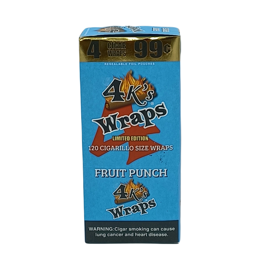 4K's Wraps Fruit Punch 4/.99c 30/4pk