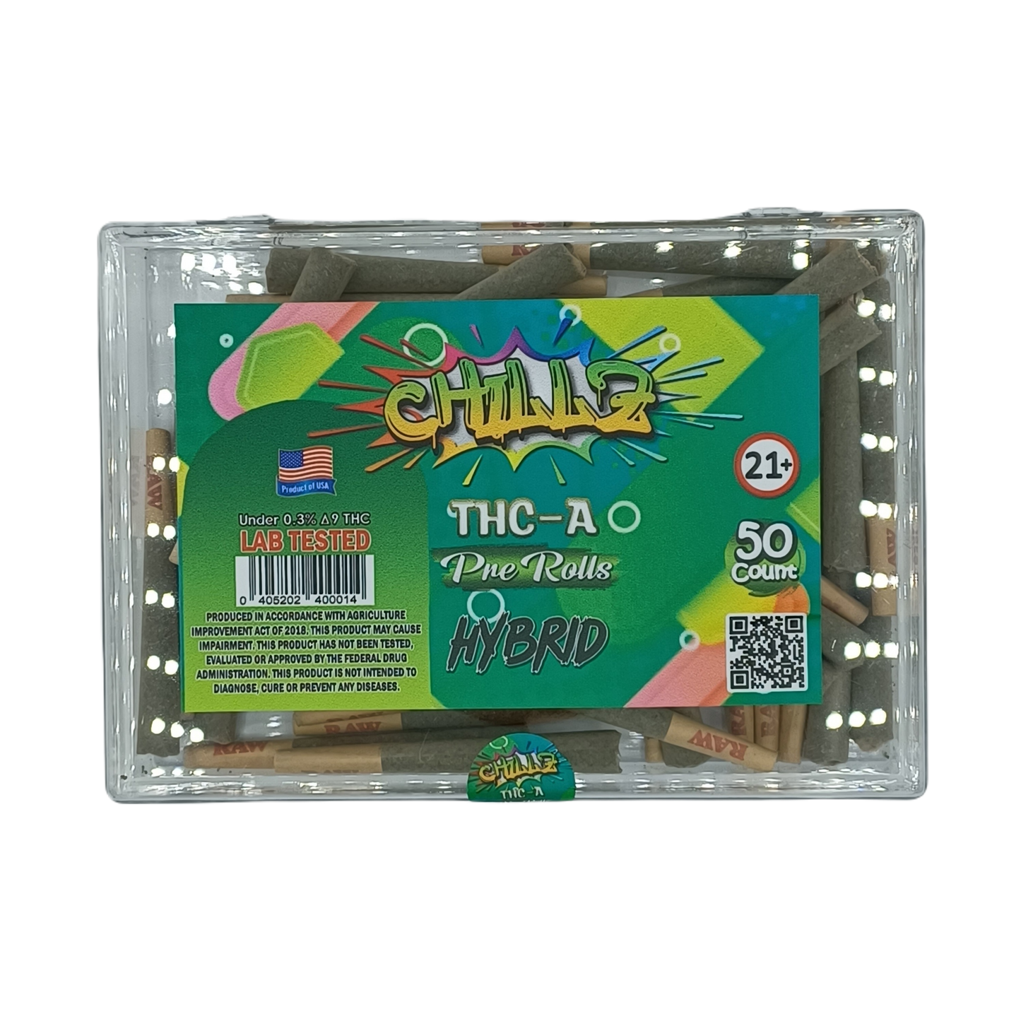 Chillz THC-A Pre Rolls Hybrid 50ct