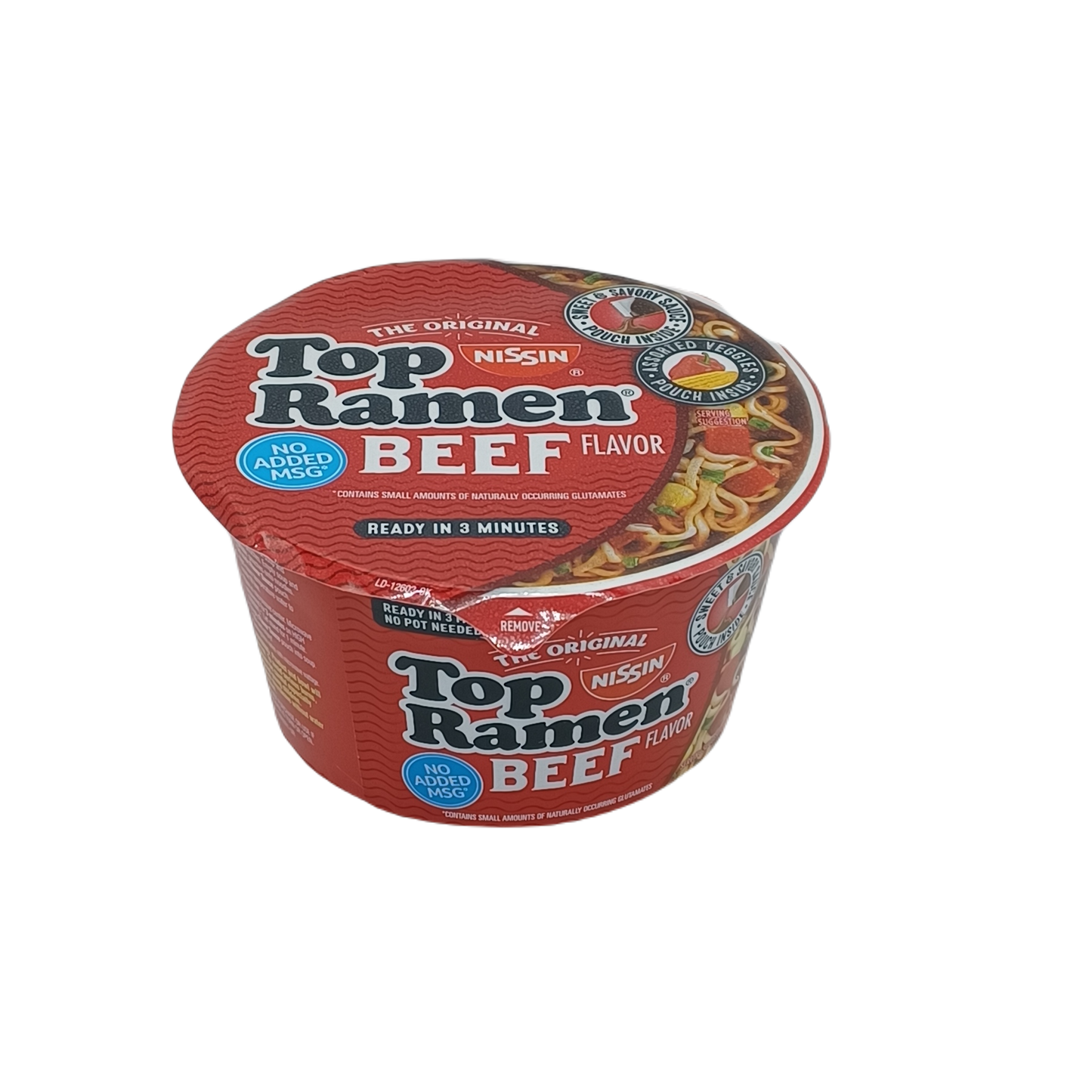 Nissin Top Bowl Beef 3.28z/6ct