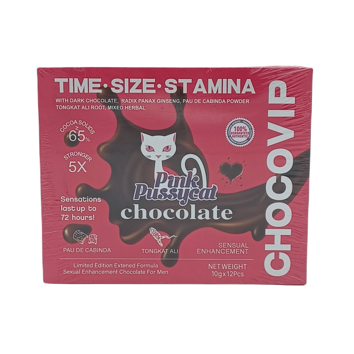 Pink PussyCat ChocoVIP for Men 10g/12ct Chocolate