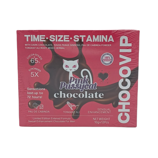 Pink PussyCat ChocoVIP for Men 10g/12ct Chocolate