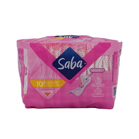 Saba Intima Sanitary Pads Regular 10ct