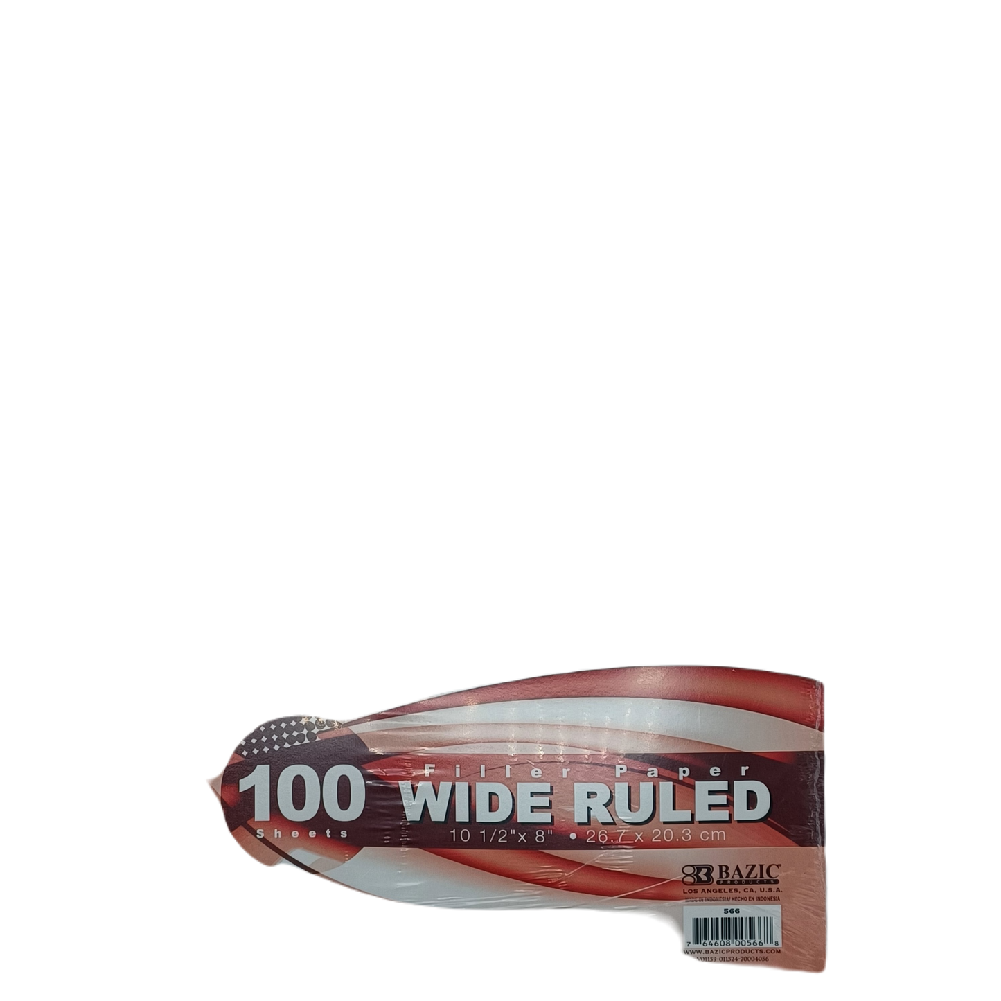 Bazic Filler Paper Wide Ruled 100Sheets #566