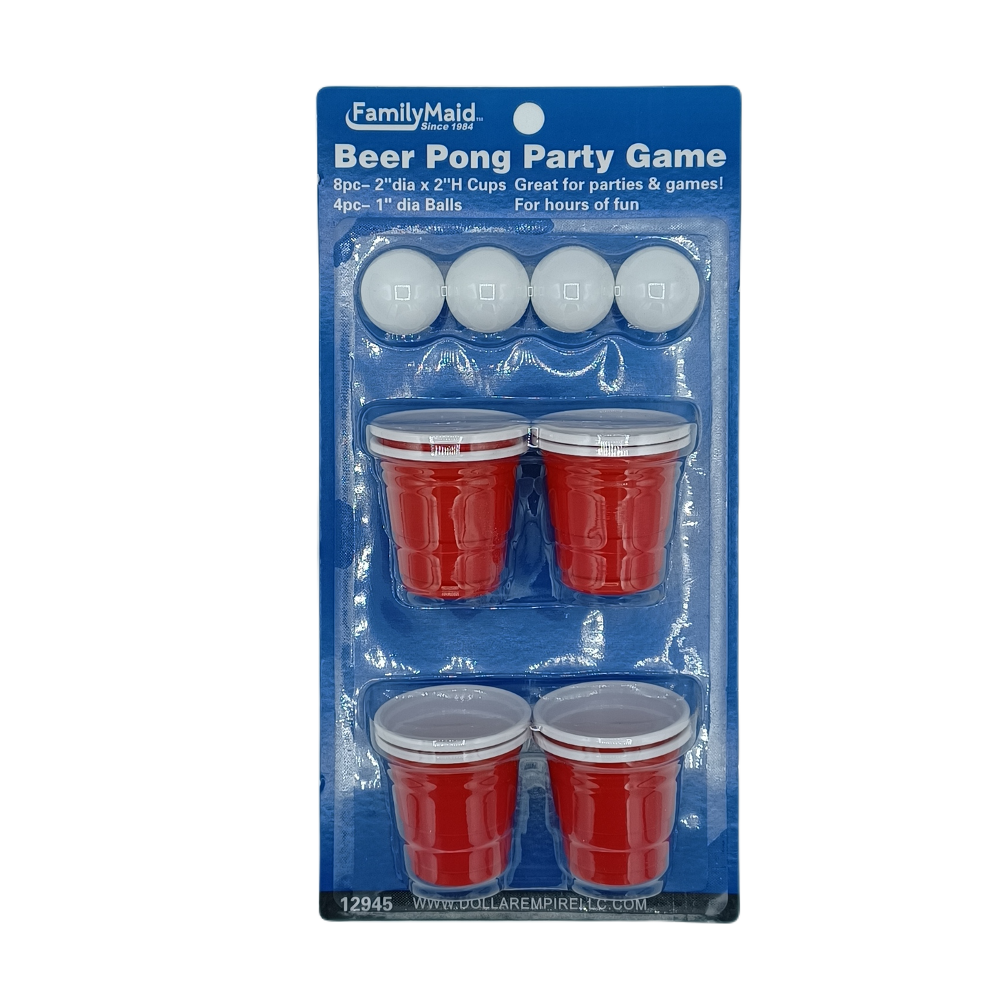 Family Maid Beer Pong Party Game Set 8cups4balls