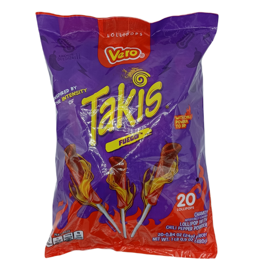 Vero Takis Chamoy Lollipops .84/20ct