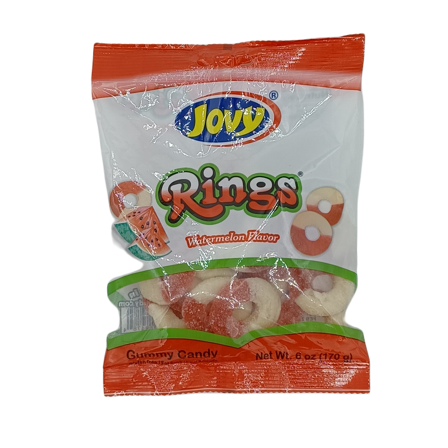 Jovy Gummy Rings Watermelon 6oz