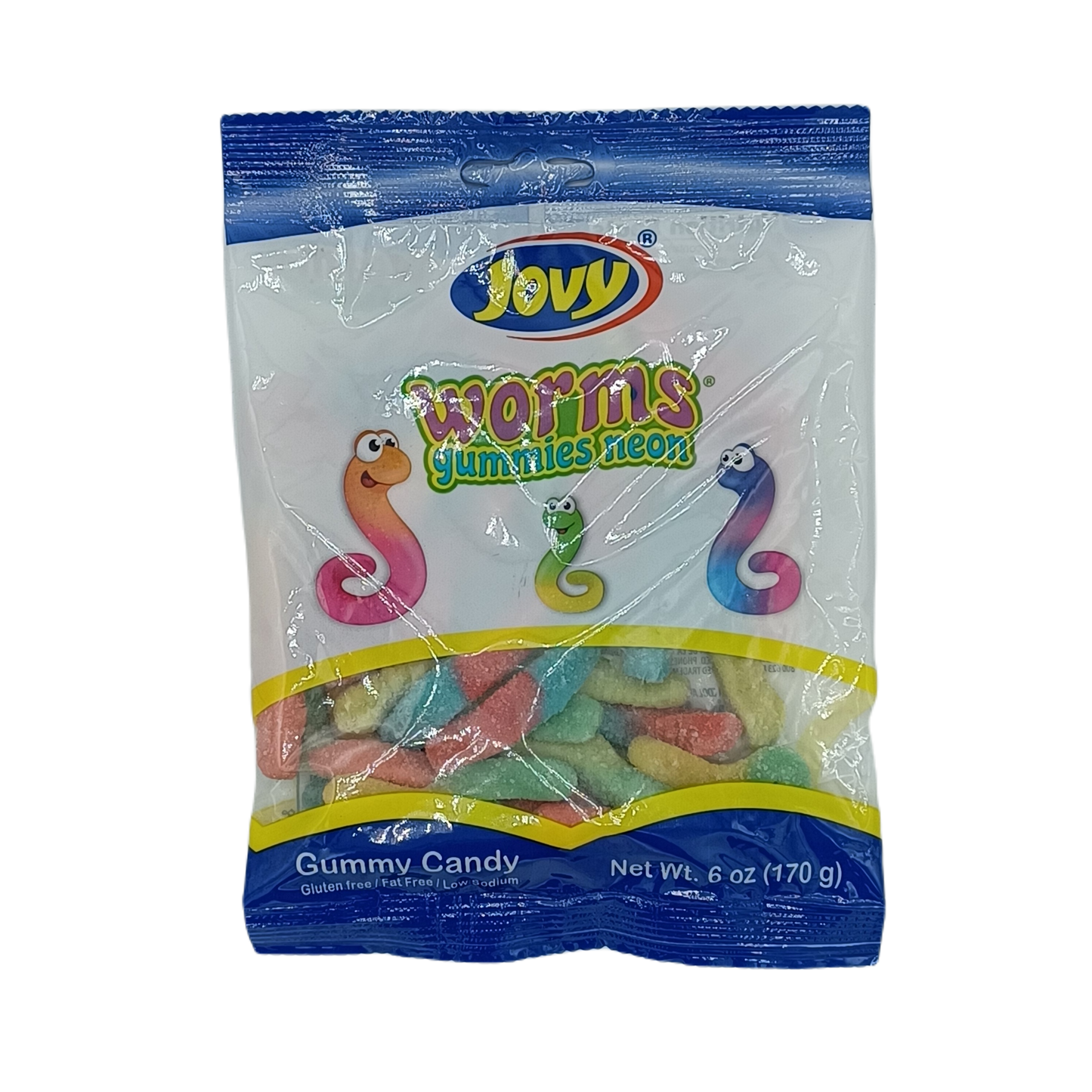 Jovy GummyWorms Neon 6oz PEG