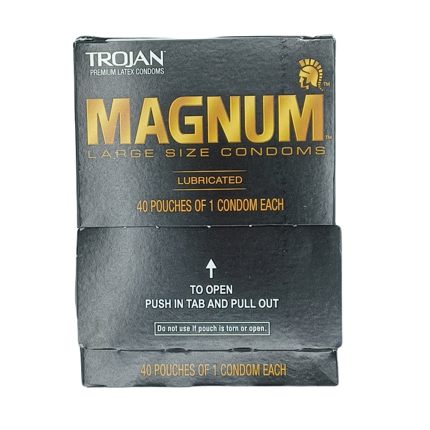 Trojan Magnum Lubricated Condoms 40ct Dispenser