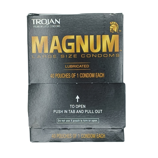 Trojan Magnum Lubricated Condoms 40ct Dispenser